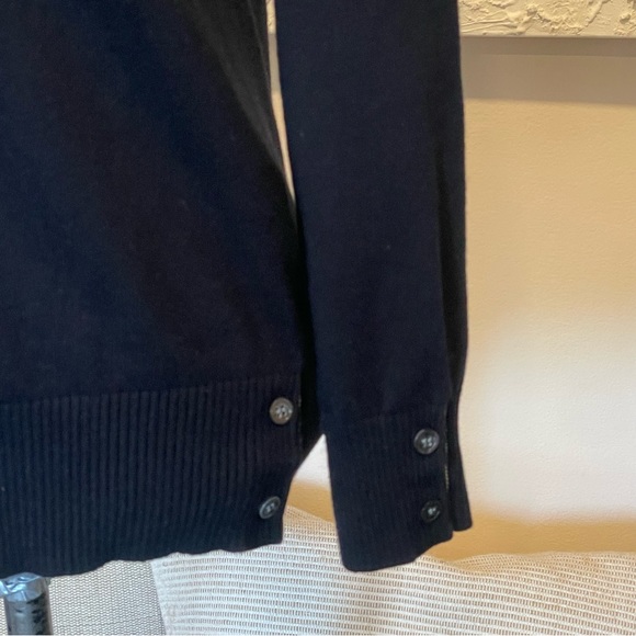 Thom Browne Women's Navy Blue White Crewneck Floral Sweater Sz 2 - Picture 6 of 10